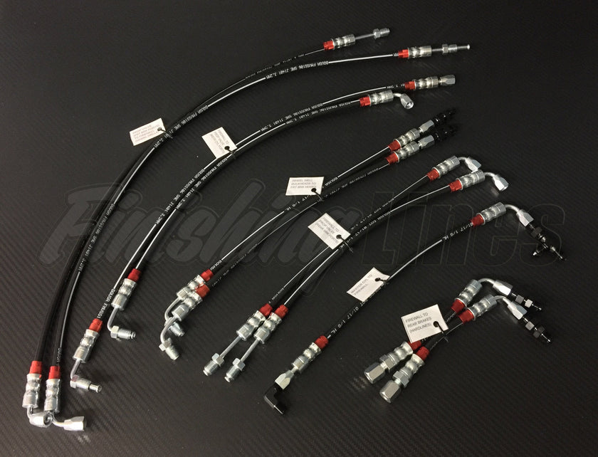 Finishing Lines EK Full Tuck Brake Line Kit – Booster Delete (Single Outlet Master Cylinder) - JSI Racing 