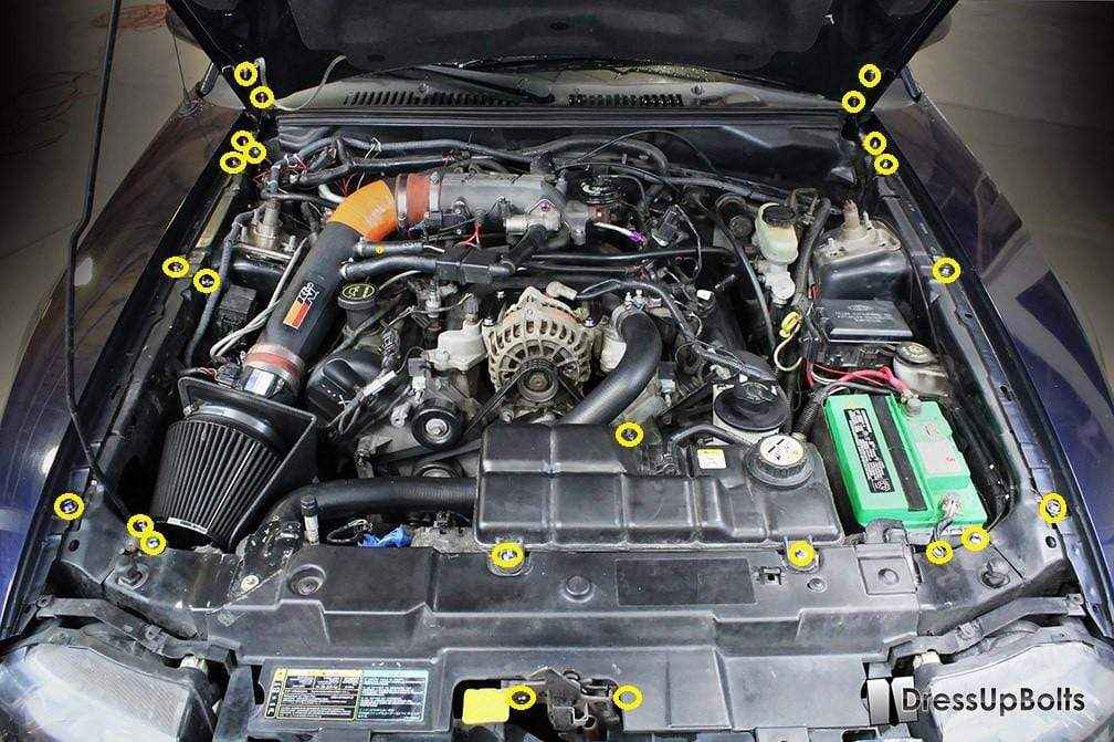 Ford Mustang (1999-2004) Titanium Engine Bay Kit - JSI Racing 