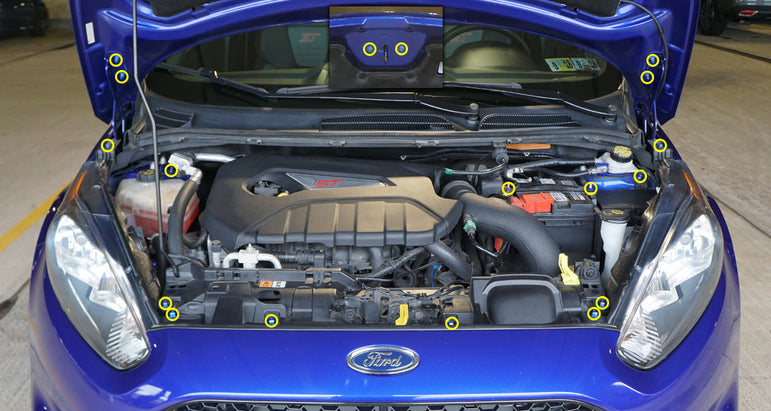 Ford Fiesta ST (2013-2018) Titanium Engine Bay Kit - JSI Racing 