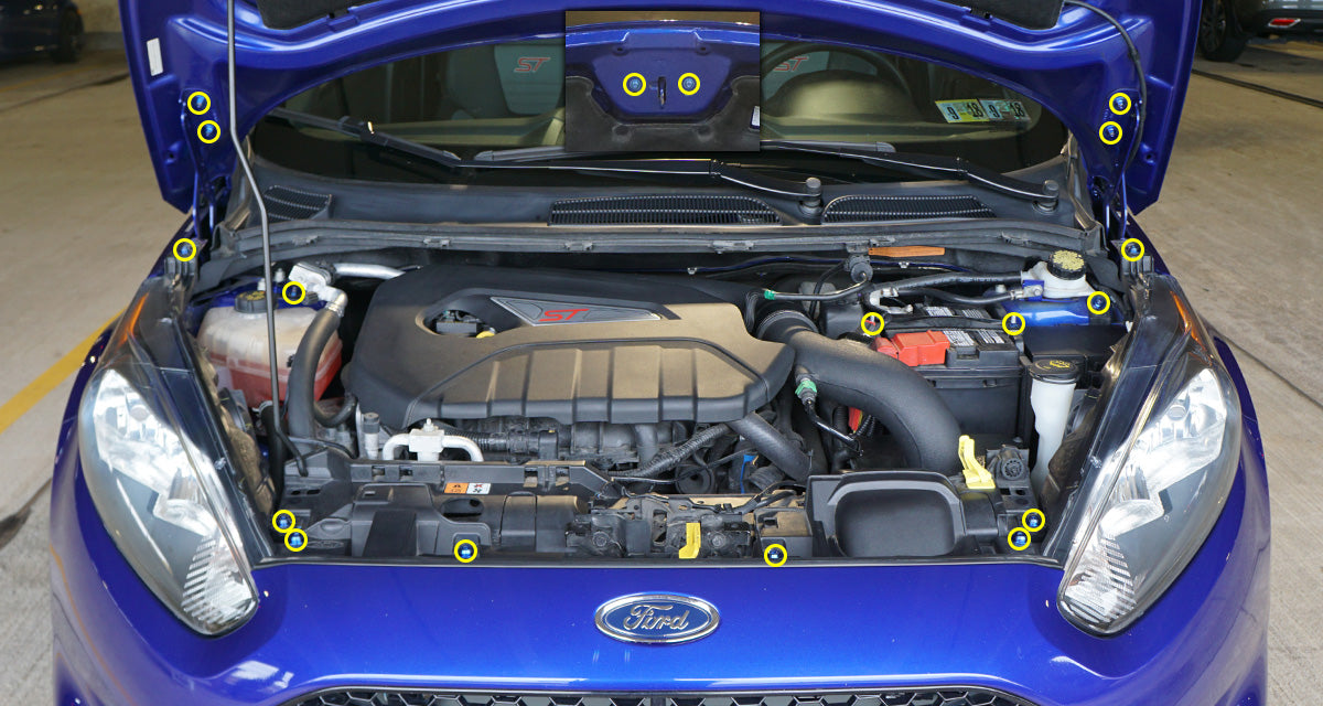 Ford Fiesta ST (2013-2018) Titanium Engine Bay Kit - JSI Racing 