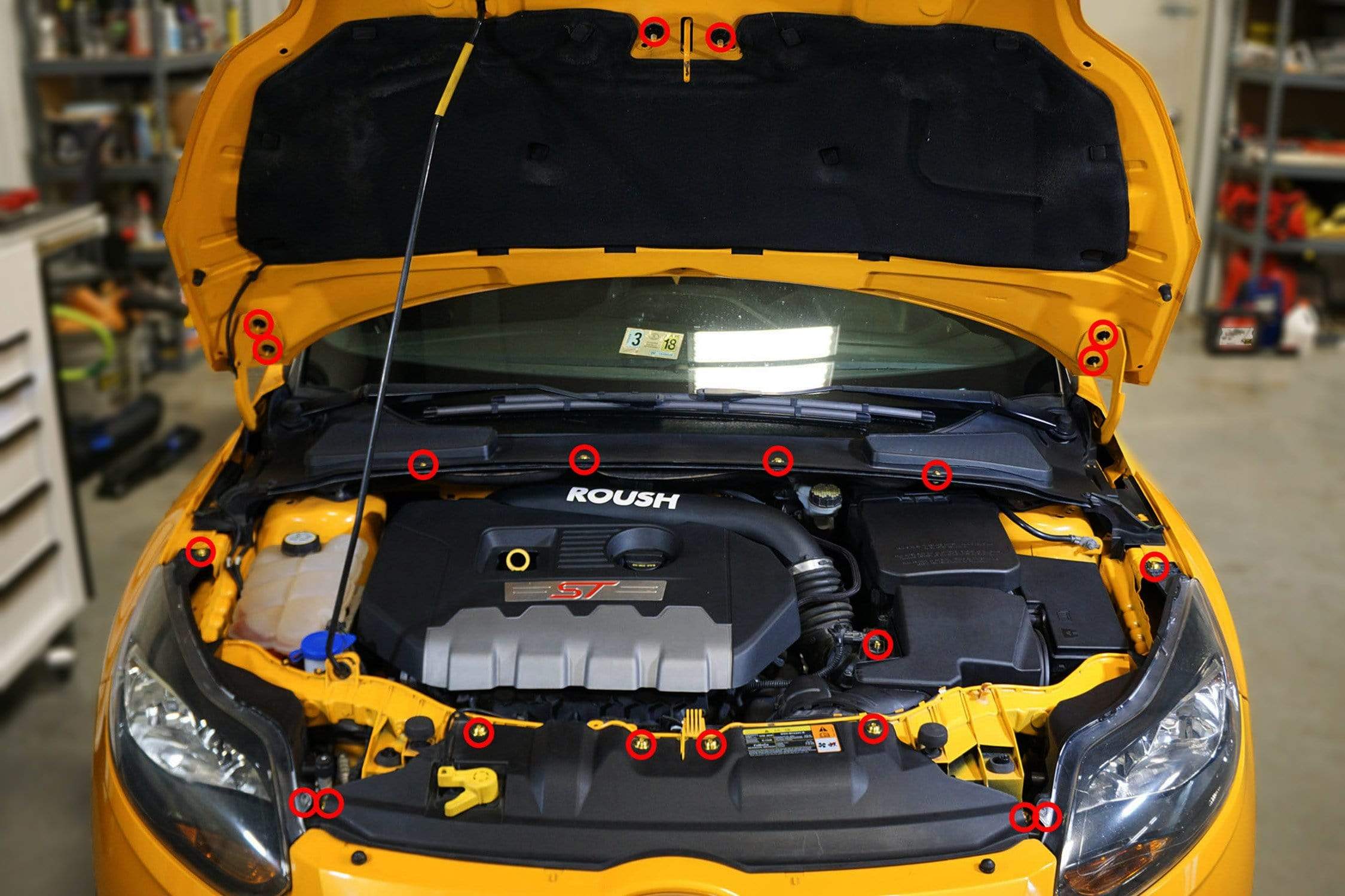 Ford Focus ST (2011-2014) Titanium Engine Bay Kits - JSI Racing 