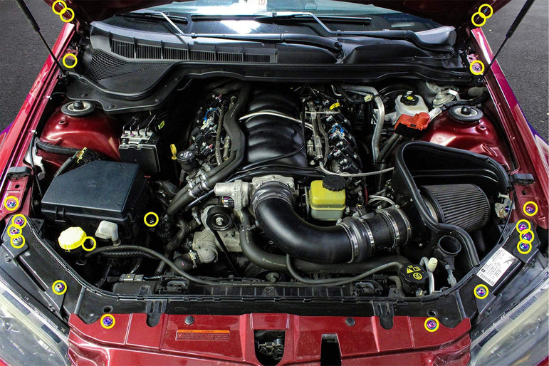 Pontiac G8 (2008-2009) Titanium Engine Bay Kit - JSI Racing 