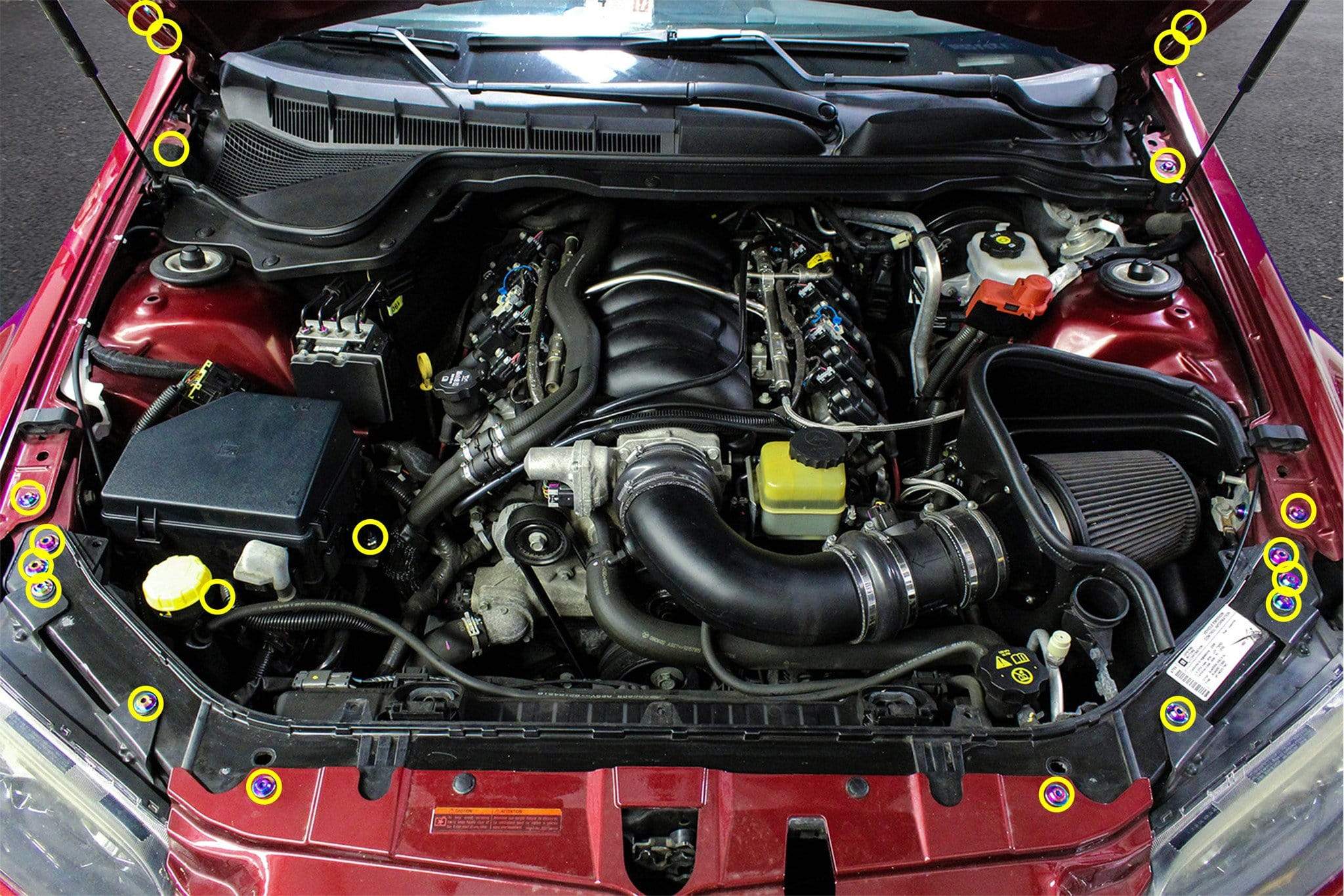 Pontiac G8 (2008-2009) Titanium Engine Bay Kit - JSI Racing 