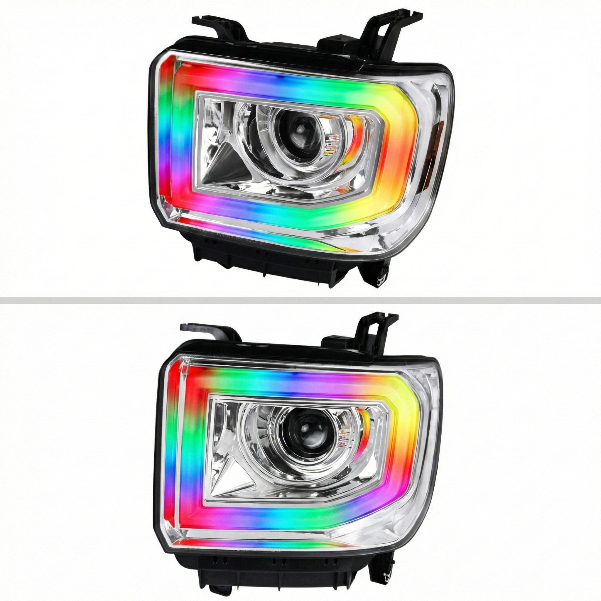 NTXGlow RGB headlights (14 - 19 GMC Sierra 1500 / 2500 / 3500) - JSI Racing 