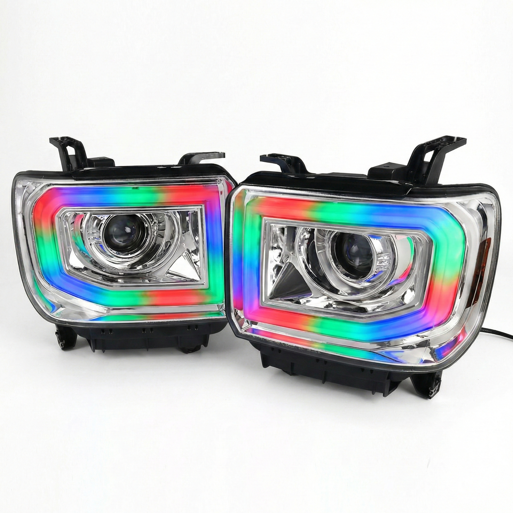 NTXGlow RGB headlights (14 - 19 GMC Sierra 1500 / 2500 / 3500) - JSI Racing 