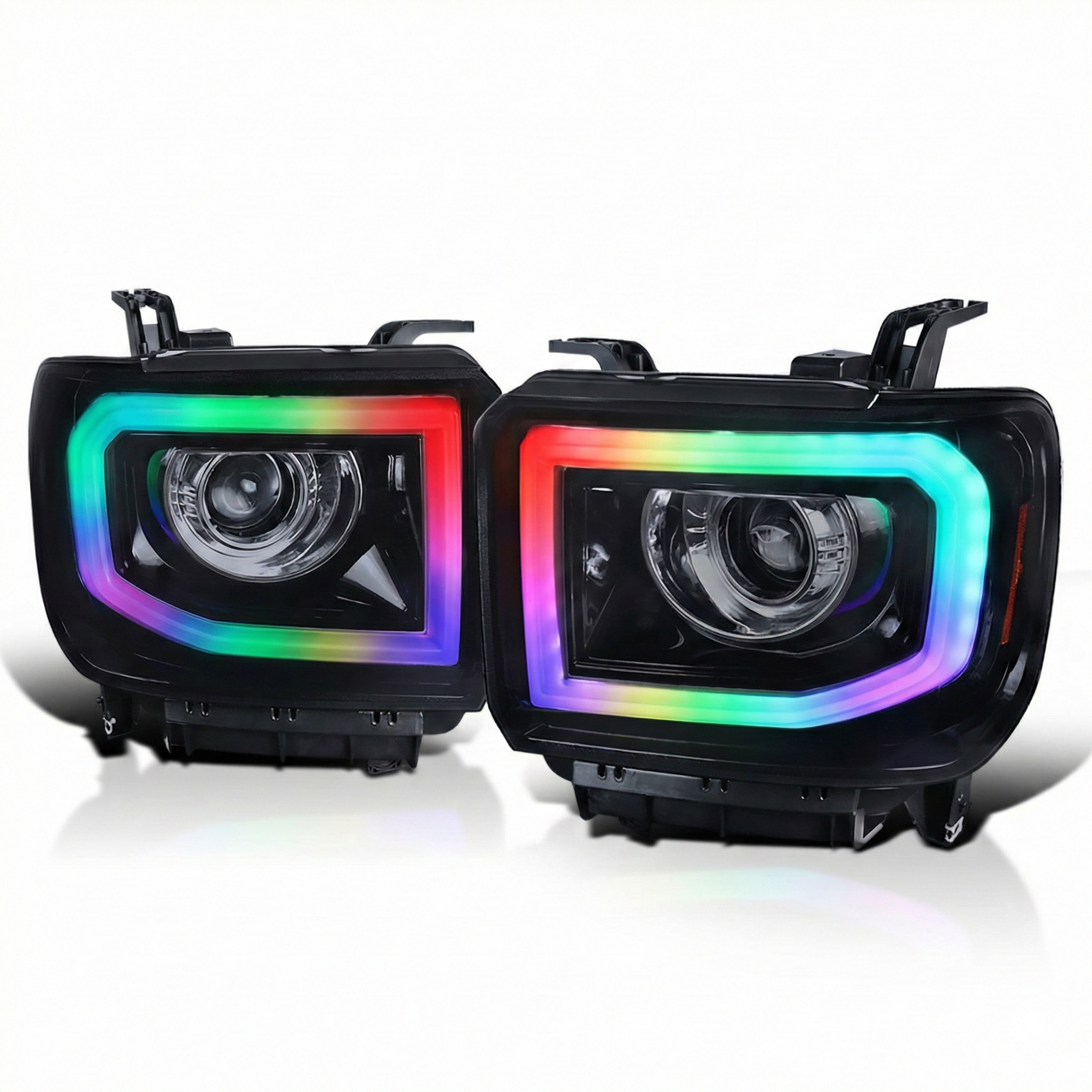 NTXGlow RGB headlights (14 - 19 GMC Sierra 1500 / 2500 / 3500) - JSI Racing 