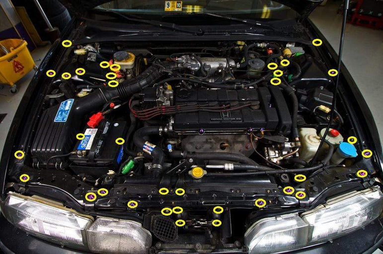 Acura Integra DA (1989-1993) Titanium Full Engine Bay Kit - JSI Racing 