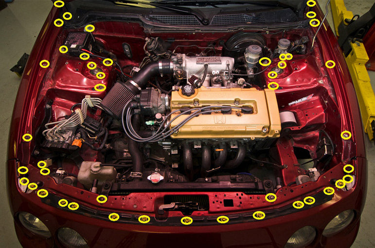 Acura Integra DC (1994-2001) Titanium Full Engine Bay Kit - JSI Racing 