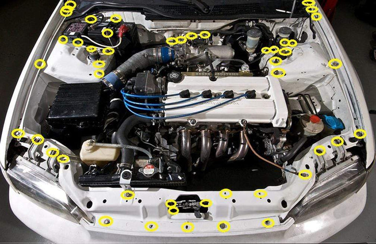 Honda Civic EG (1992-1995) Titanium Full Engine Bay Kit - JSI Racing 