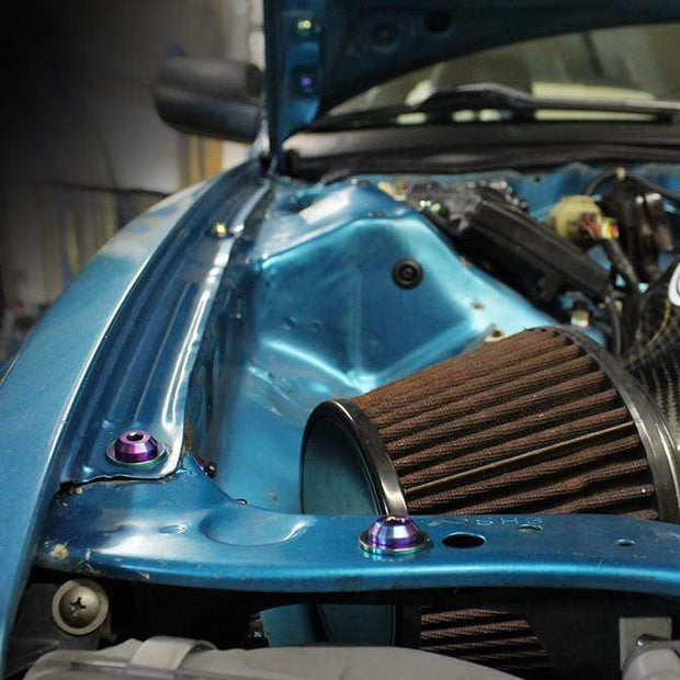 Stage 2 Titanium Hardware Engine Bay Kit - Honda Civic EF (1988-1991) - JSI Racing 