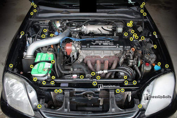 Honda Prelude (1997-2001) Titanium Ti Engine Bay Kit - JSI Racing 