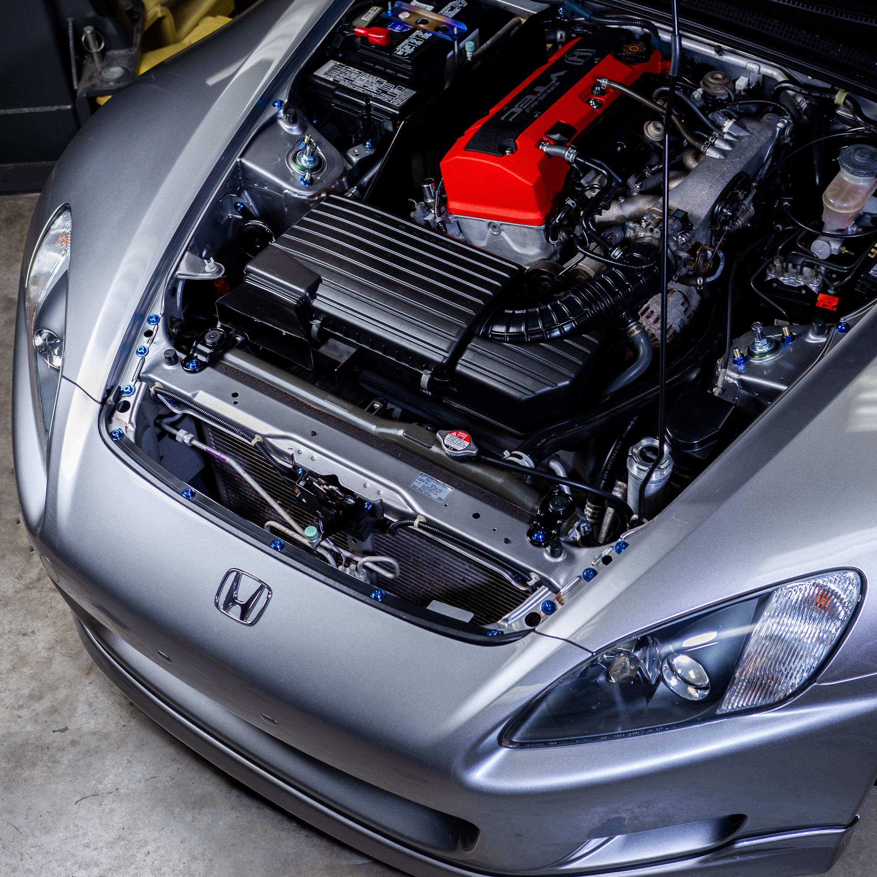 Stage 3 Titanium Hardware Engine Bay Kit - Honda S2000 (2000-2009) - JSI Racing 