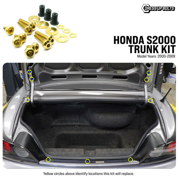 Titanium Hardware Trunk Kit - Honda S2000 (2000-2009) - JSI Racing 