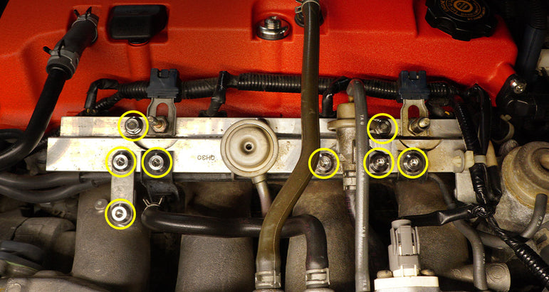 Titanium Hardware Fuel Rail Kit - F20C | F22C1 Engine - JSI Racing 