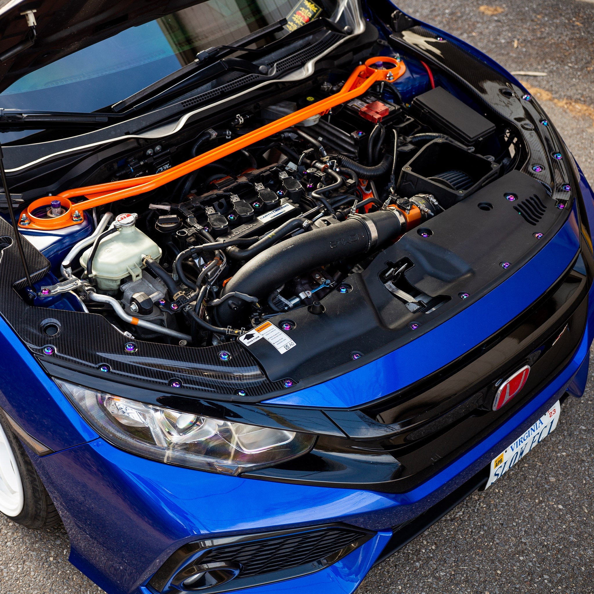 Stage 3 Titanium Hardware Engine Bay Kit - Honda Civic Si (2016-2021) - JSI Racing 