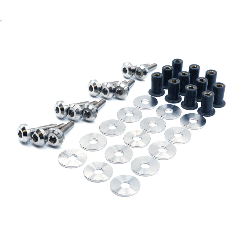 Titanium Hardware Plastic Clip Delete Kit - Honda Civic Si (2022+) - JSI Racing 