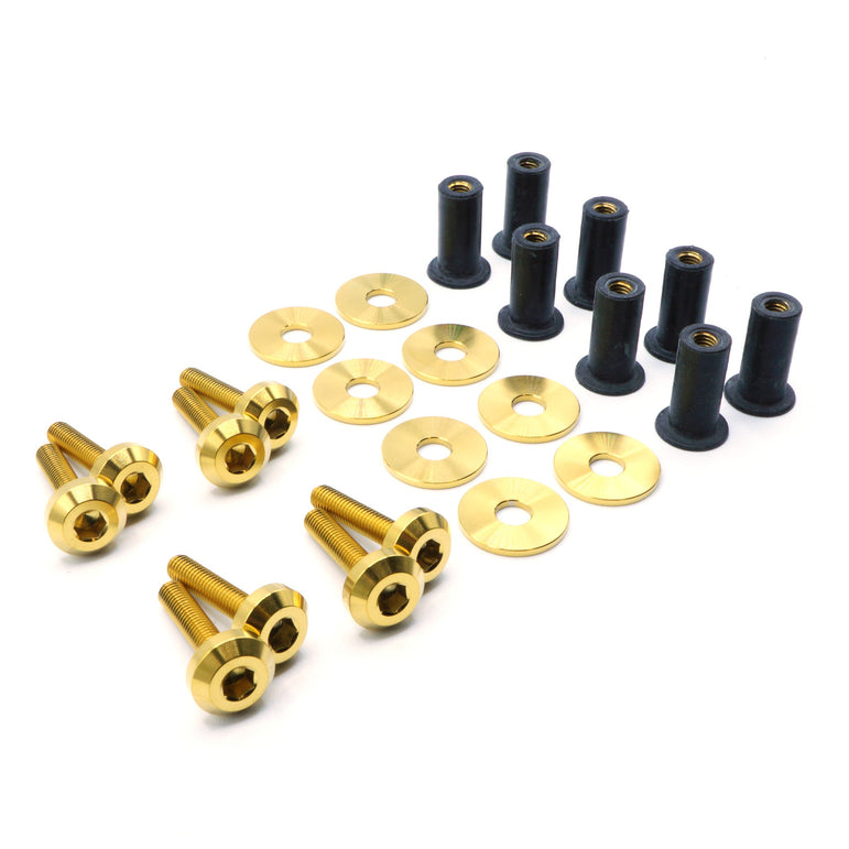 Titanium Hardware Plastic Clip Delete Kit - Honda Civic Si (2012-2015) - JSI Racing 