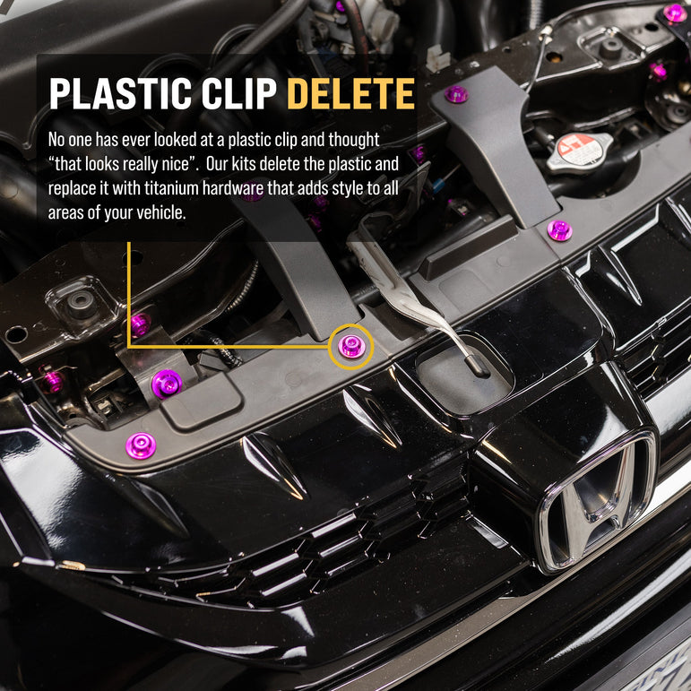 Titanium Hardware Plastic Clip Delete Kit - Honda Civic Si (2012-2015) - JSI Racing 
