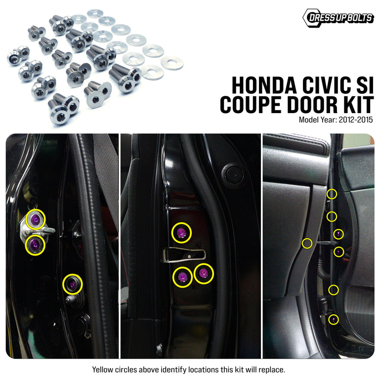 Titanium Hardware Door Kit - Honda Civic Si (2012-2015) - JSI Racing 