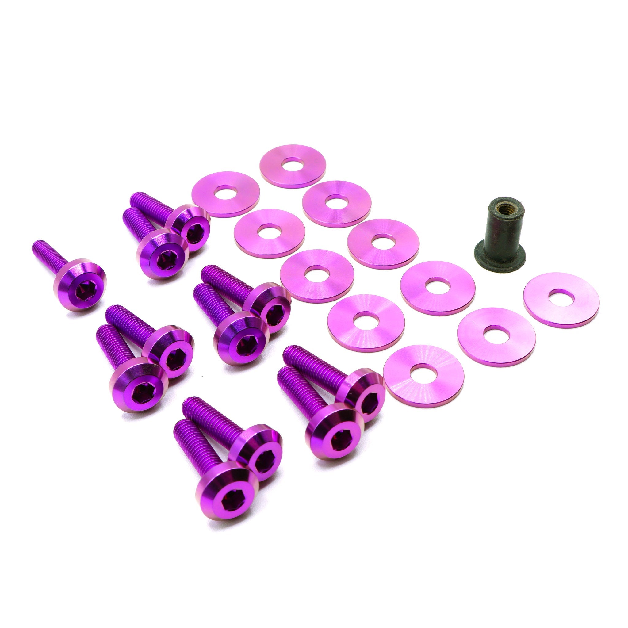 Titanium Hardware Plastic Clip Delete Kit - Honda Civic Type R (2023+) - JSI Racing 