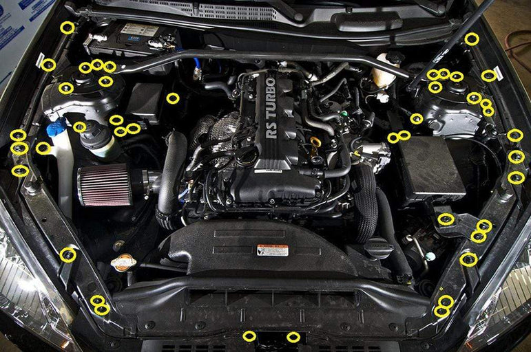 Hyundai Genesis Coupe (2009-2016) BK Titanium Full Engine Bay Kit - JSI Racing 