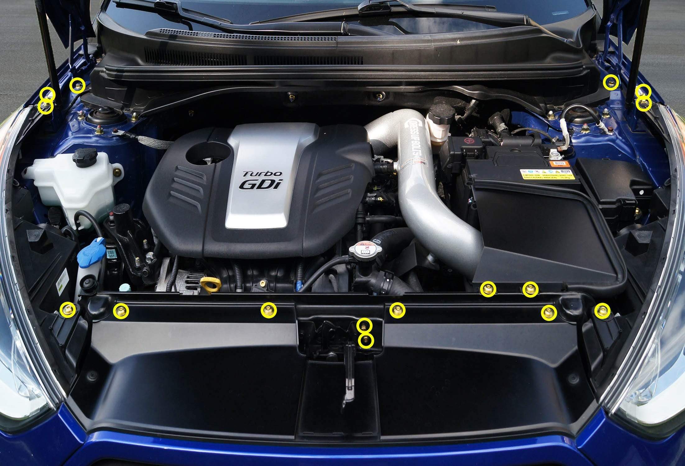 Stage 1 Titanium Hardware Engine Bay Kit - Hyundai Veloster (2012-2018) - JSI Racing 