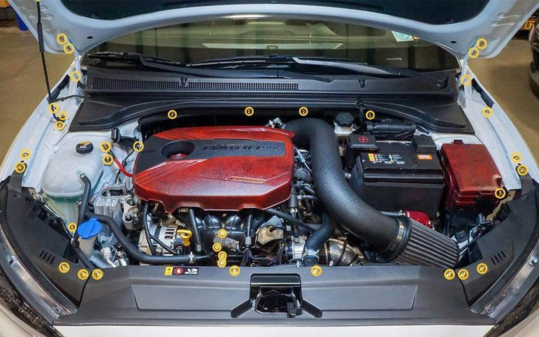Titanium Hardware Engine Bay Kit - Hyundai Veloster (2019-2022) - JSI Racing 