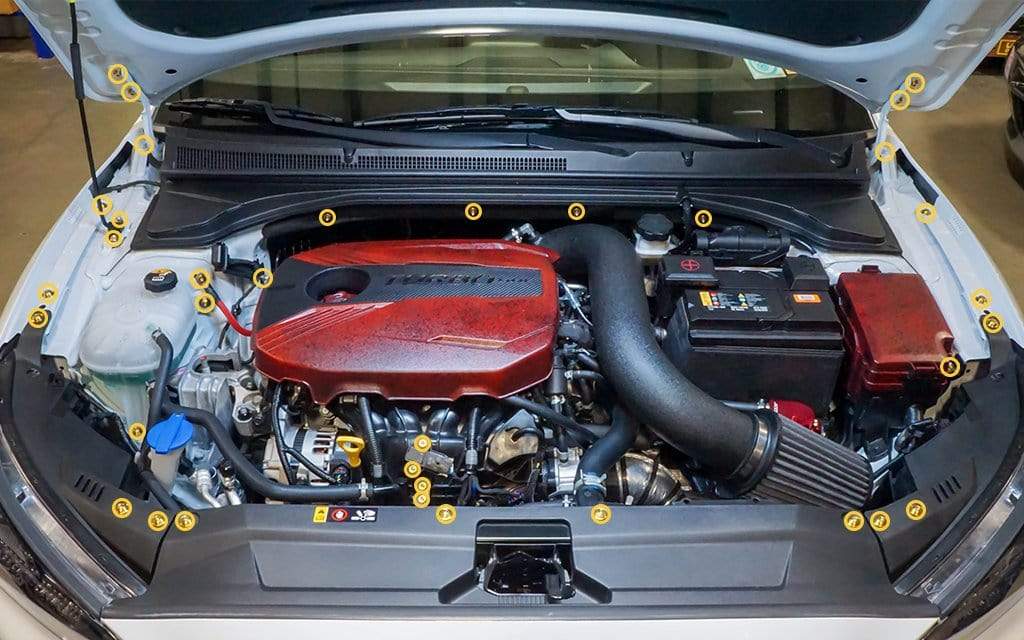 Titanium Hardware Engine Bay Kit - Hyundai Veloster (2019-2022) - JSI Racing 