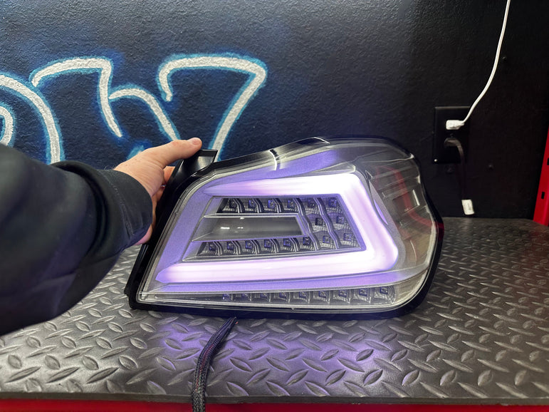 NTXGlow Clear Color Shifting Spec D Tail Lights (2015-2021 Subaru WRX) - JSI Racing 