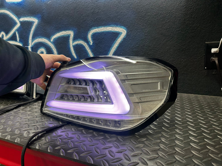 NTXGlow Clear Color Shifting Spec D Tail Lights (2015-2021 Subaru WRX) - JSI Racing 