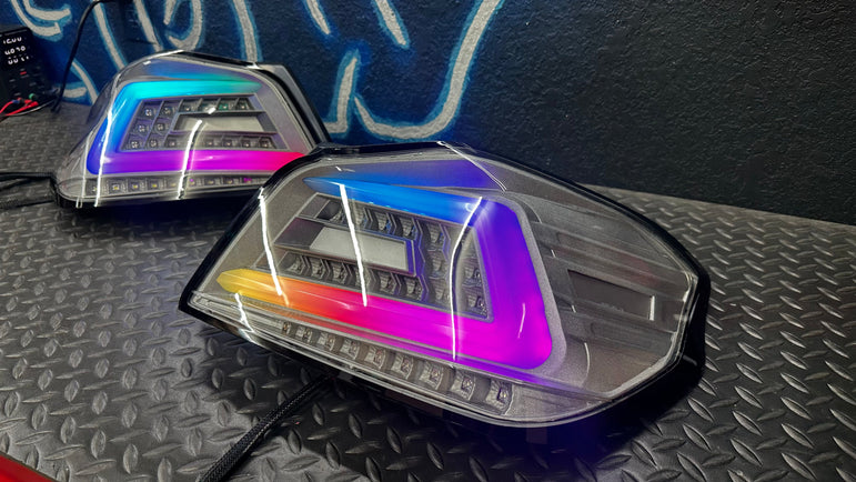 NTXGlow Clear Color Shifting Spec D Tail Lights (2015-2021 Subaru WRX) - JSI Racing 