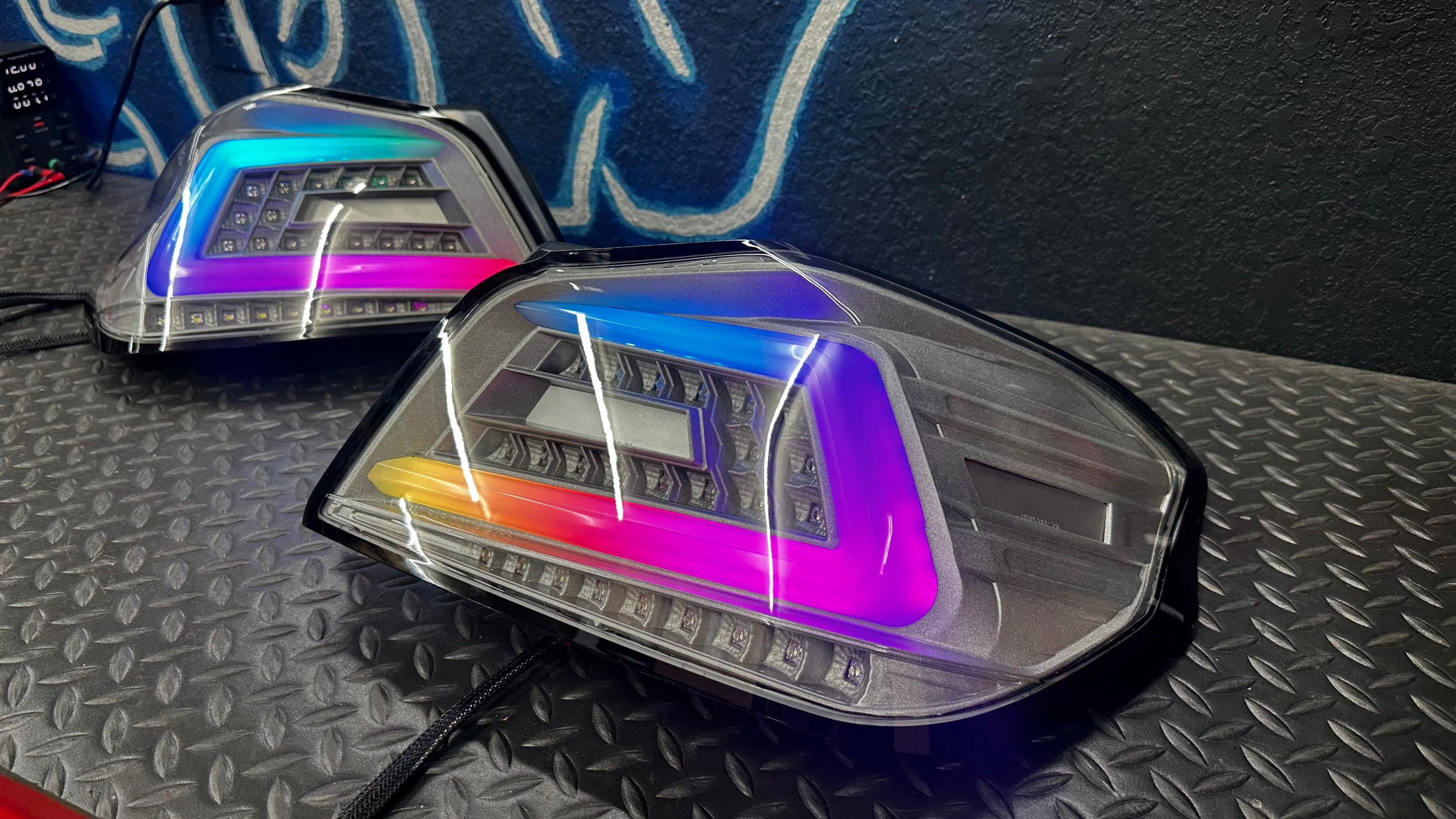 NTXGlow Clear Color Shifting Spec D Tail Lights (2015-2021 Subaru WRX) - JSI Racing 