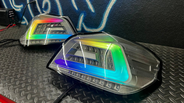 NTXGlow Clear Color Shifting Spec D Tail Lights (2015-2021 Subaru WRX) - JSI Racing 