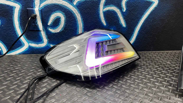 NTXGlow Clear Color Shifting Spec D Tail Lights (2015-2021 Subaru WRX) - JSI Racing 