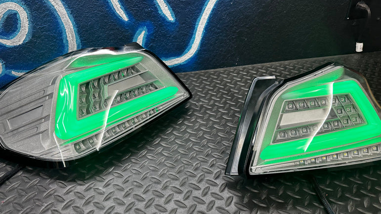 NTXGlow Clear Color Shifting Spec D Tail Lights (2015-2021 Subaru WRX) - JSI Racing 