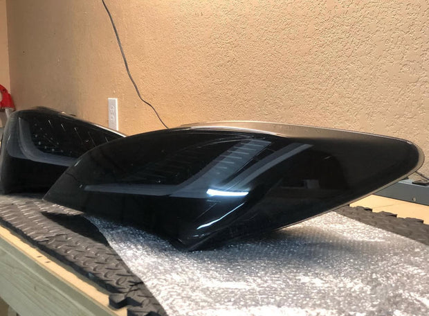 NTXGlow BLACK Eagle Eye Tail Lights (2010-2016 Hyundai Genesis Coupe) - JSI Racing 