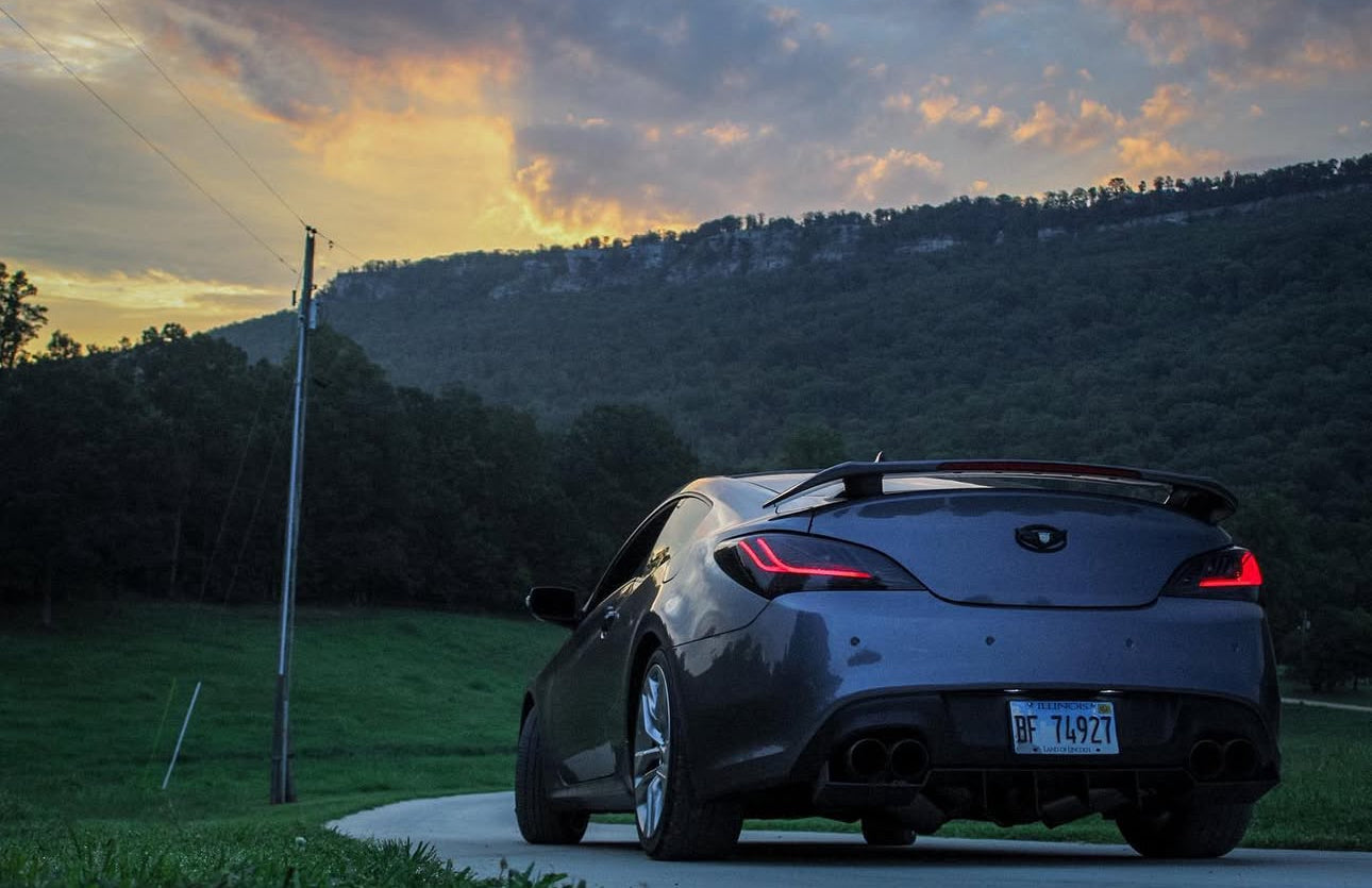 NTXGlow BLACK Eagle Eye Tail Lights (2010-2016 Hyundai Genesis Coupe) - JSI Racing 