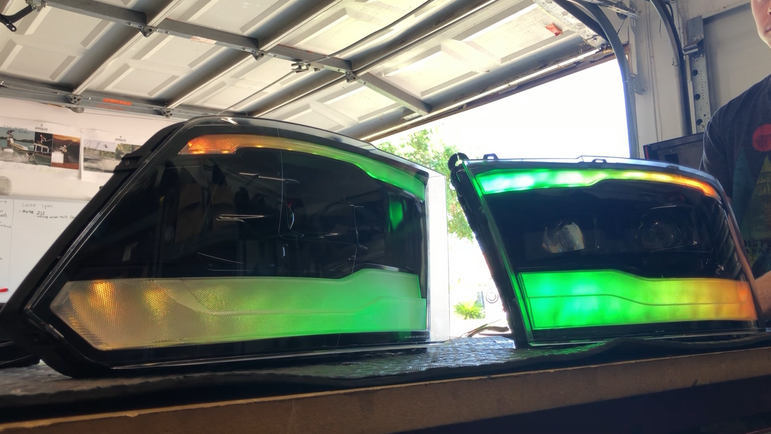 2009-2018 Ram 1500 Color Shifting Headlights - JSI Racing 