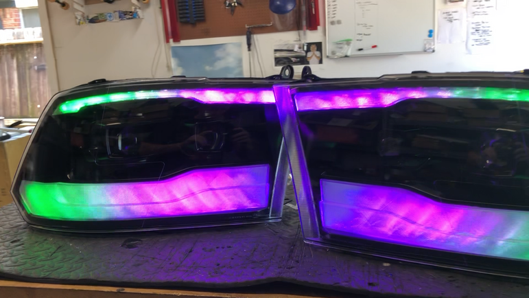 2009-2018 Ram 1500 Color Shifting Headlights - JSI Racing 