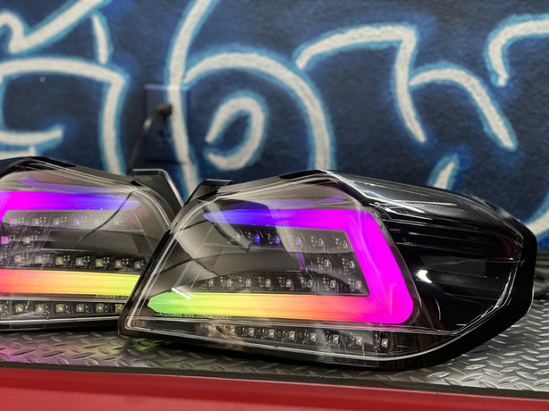 NTXGlow Black Spec D Color Shifting Tail Lights (2015-2021 Subaru WRX) - JSI Racing 