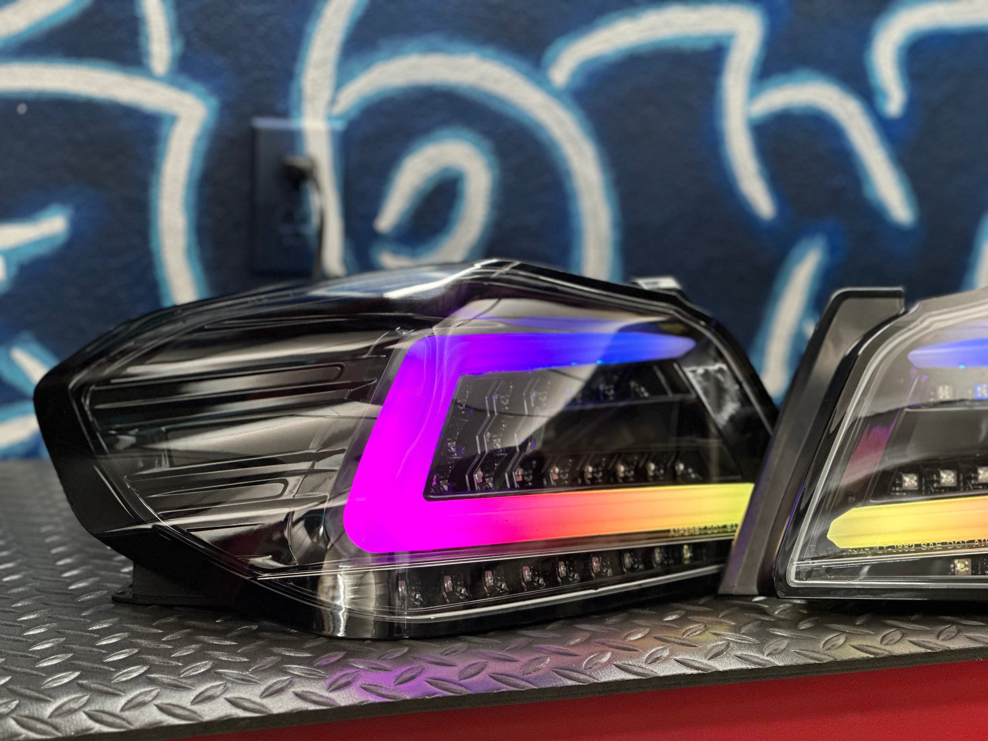 NTXGlow Black Spec D Color Shifting Tail Lights (2015-2021 Subaru WRX) - JSI Racing 