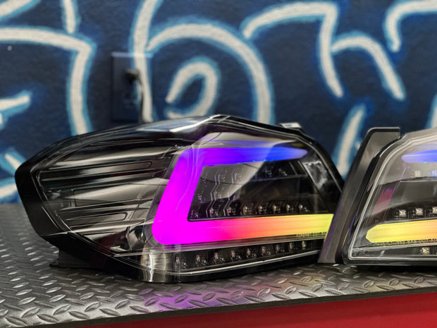 NTXGlow Black Spec D Color Shifting Tail Lights (2015-2021 Subaru WRX) - JSI Racing 