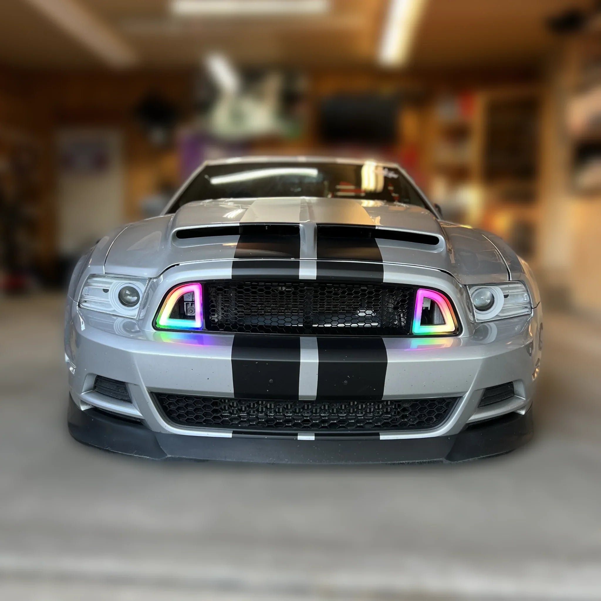 NTXGlow RTR Style RGB Grille (2013-2014 Ford Mustang) - JSI Racing 