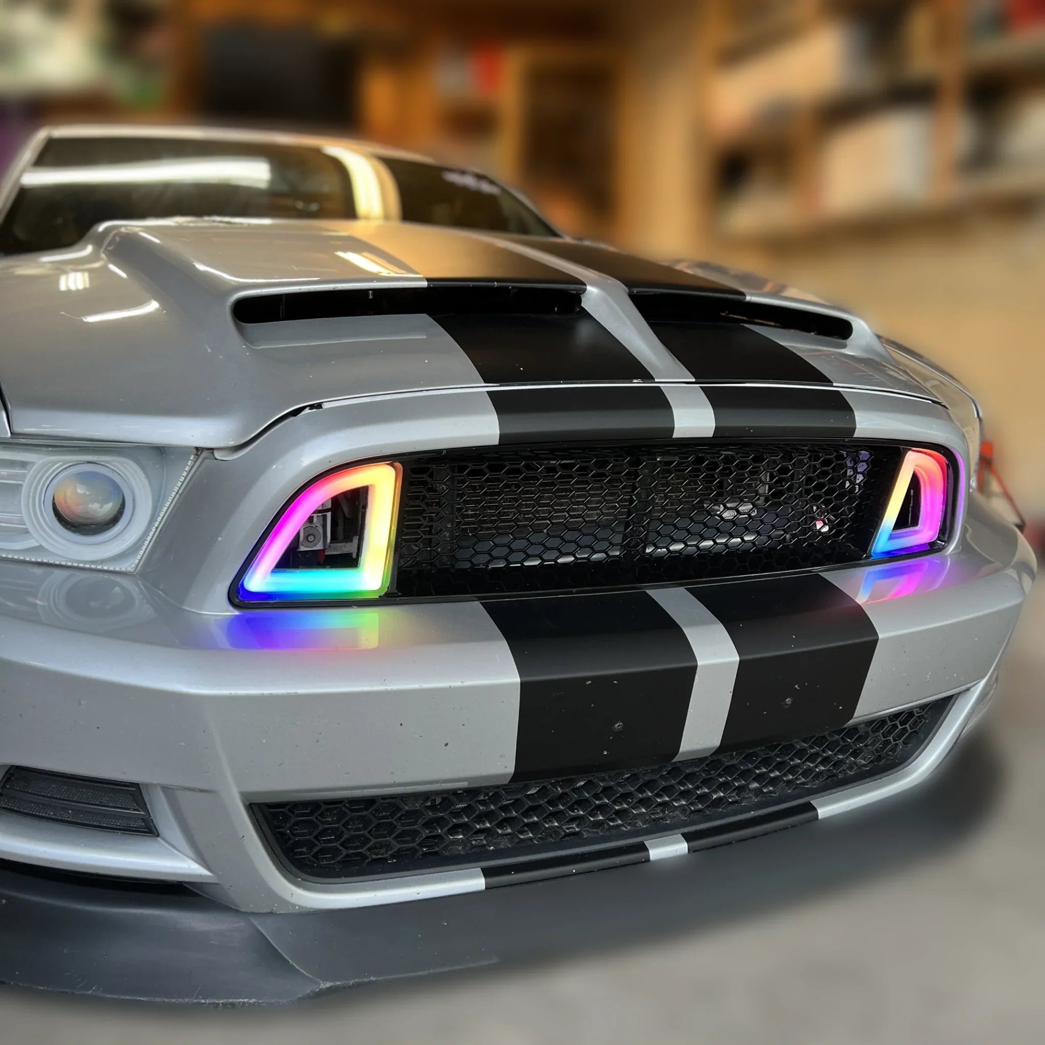 NTXGlow RTR Style RGB Grille (2013-2014 Ford Mustang) - JSI Racing 