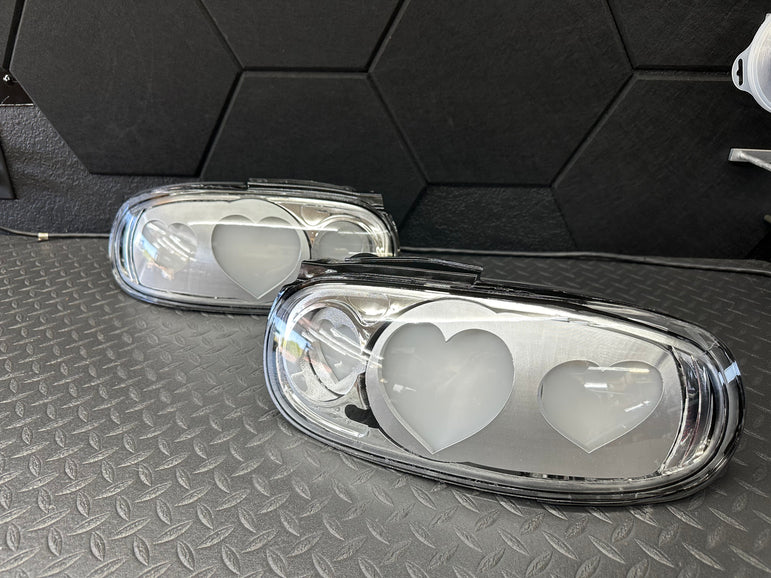 NTXGLOW Clear Diffused Heart Tail Lights – Mazda Miata NA (1990–1997) - JSI Racing 