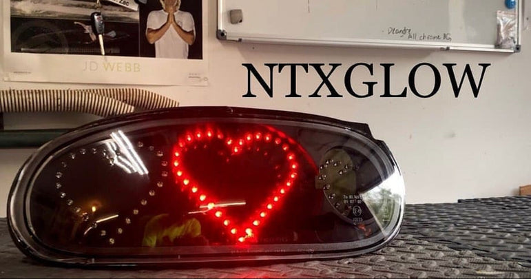 NTXGlow Heart Tail Lights (1990-1997 Na Miata) - JSI Racing 