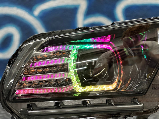 NTXGlow RGB Morimoto Xb Headlights (2010-2012 Ford Mustang) - JSI Racing 
