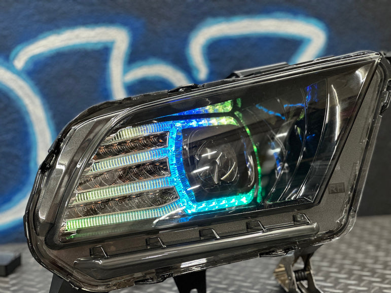 NTXGlow RGB Morimoto Xb Headlights (2010-2012 Ford Mustang) - JSI Racing 