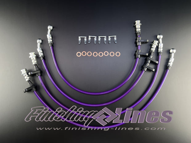 Finishing Lines CRX/EF Caliper Hose Set – Standard Locator Style - JSI Racing 