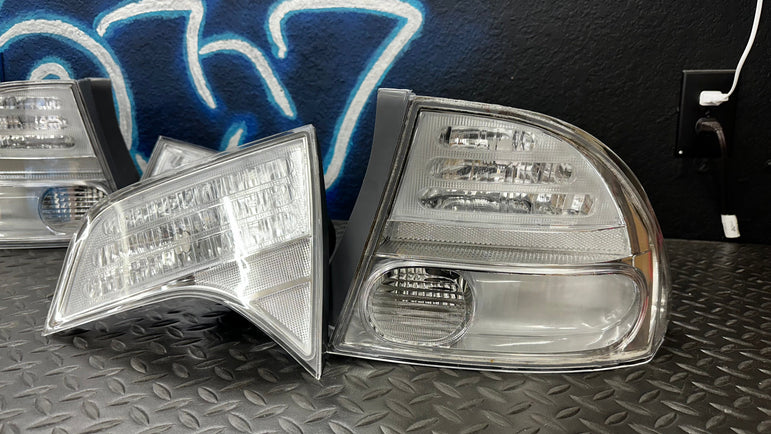 Custom 2006 2011 Honda Civic Sedan Clear Lens Oem Tail Lights - JSI Racing 